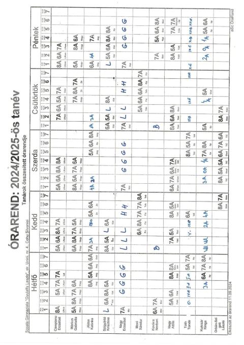 Orarend 2024-2025